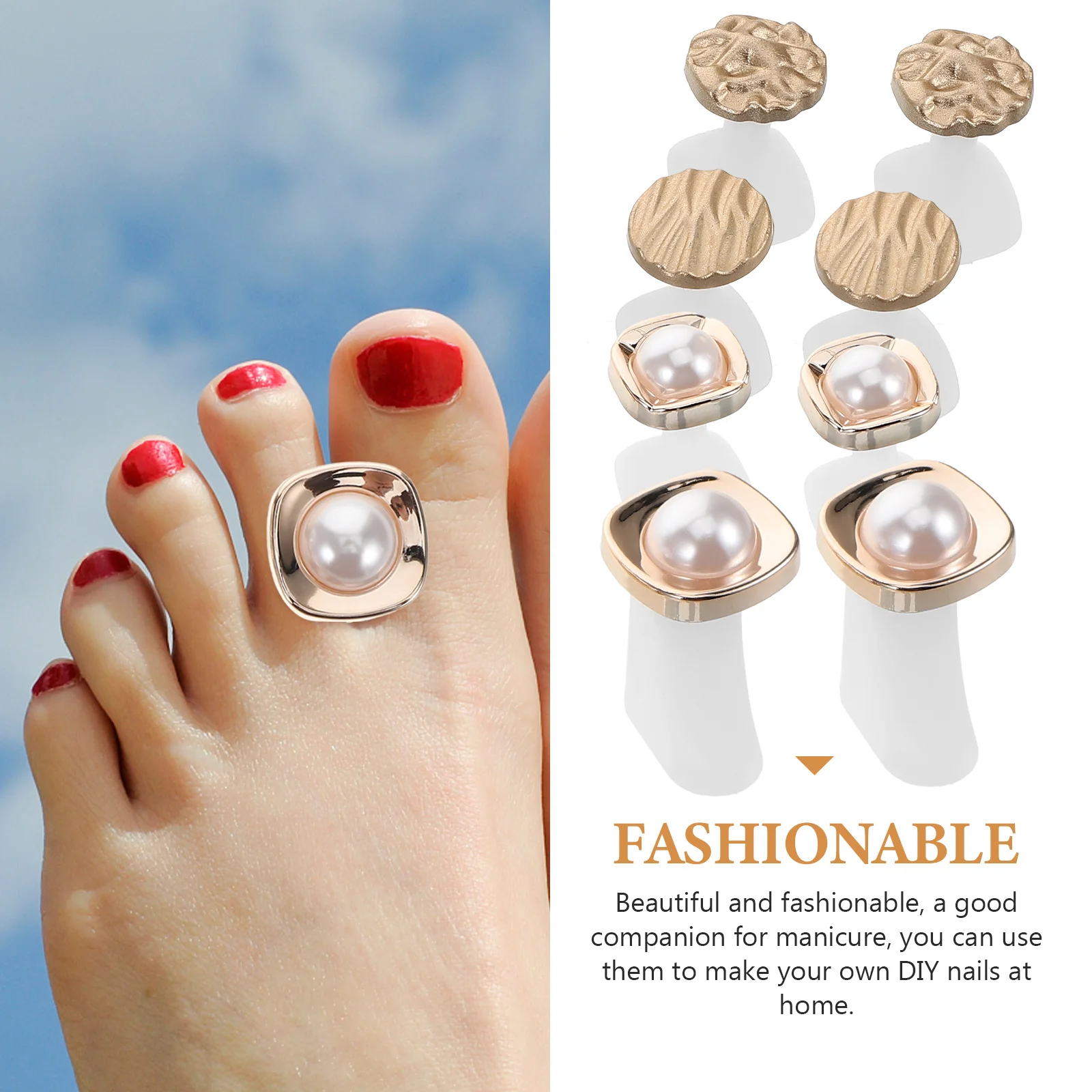 8 Pcs Nail Toe Separator Finger Separators for Hands Silicone Polish Women Gel Spacers