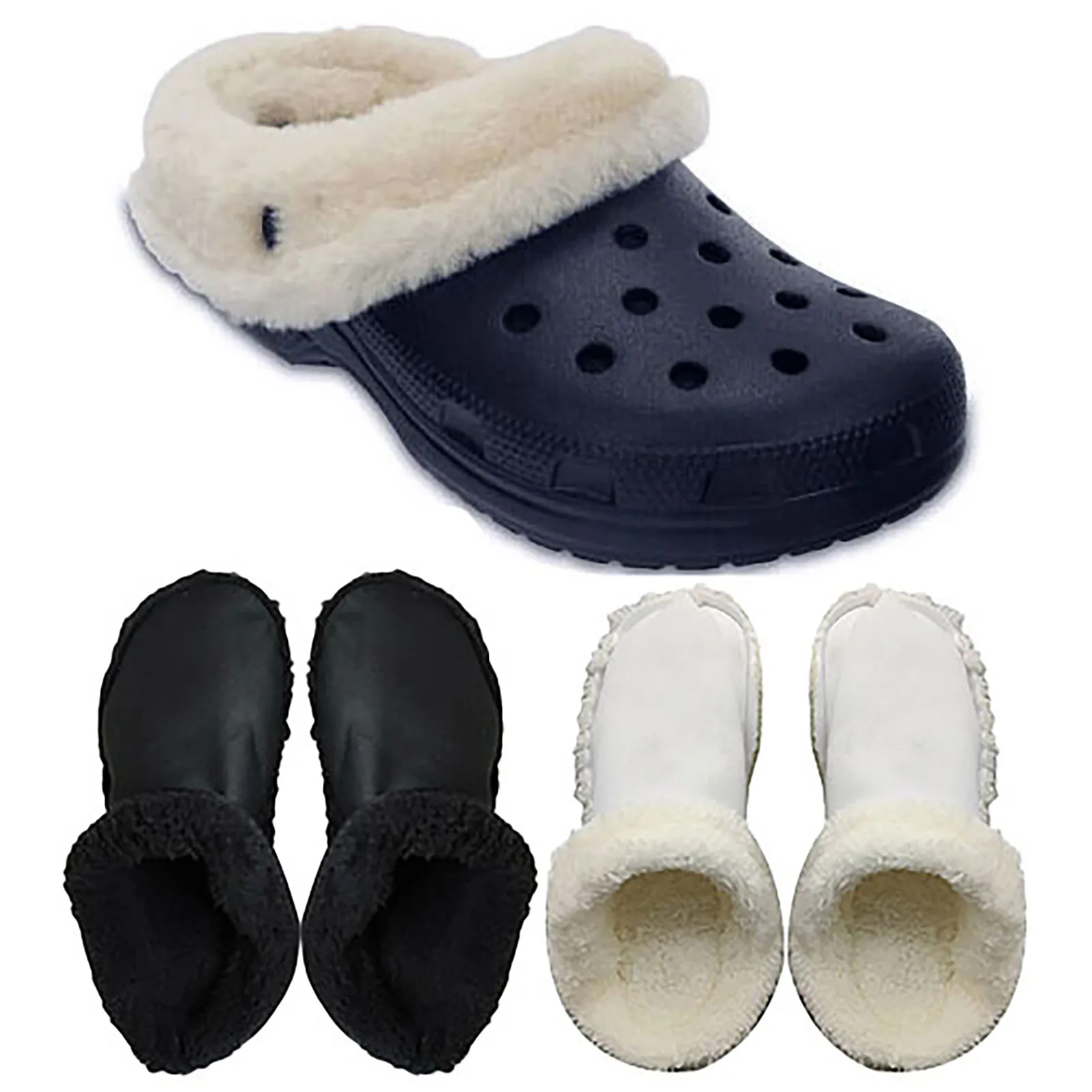 Pelzige Einlagen, Schuhe, Clogs, Ersatz, flauschige warme Hausschuhe, Innensohlen für Komfort bei kaltem Wetter – Detail 8
