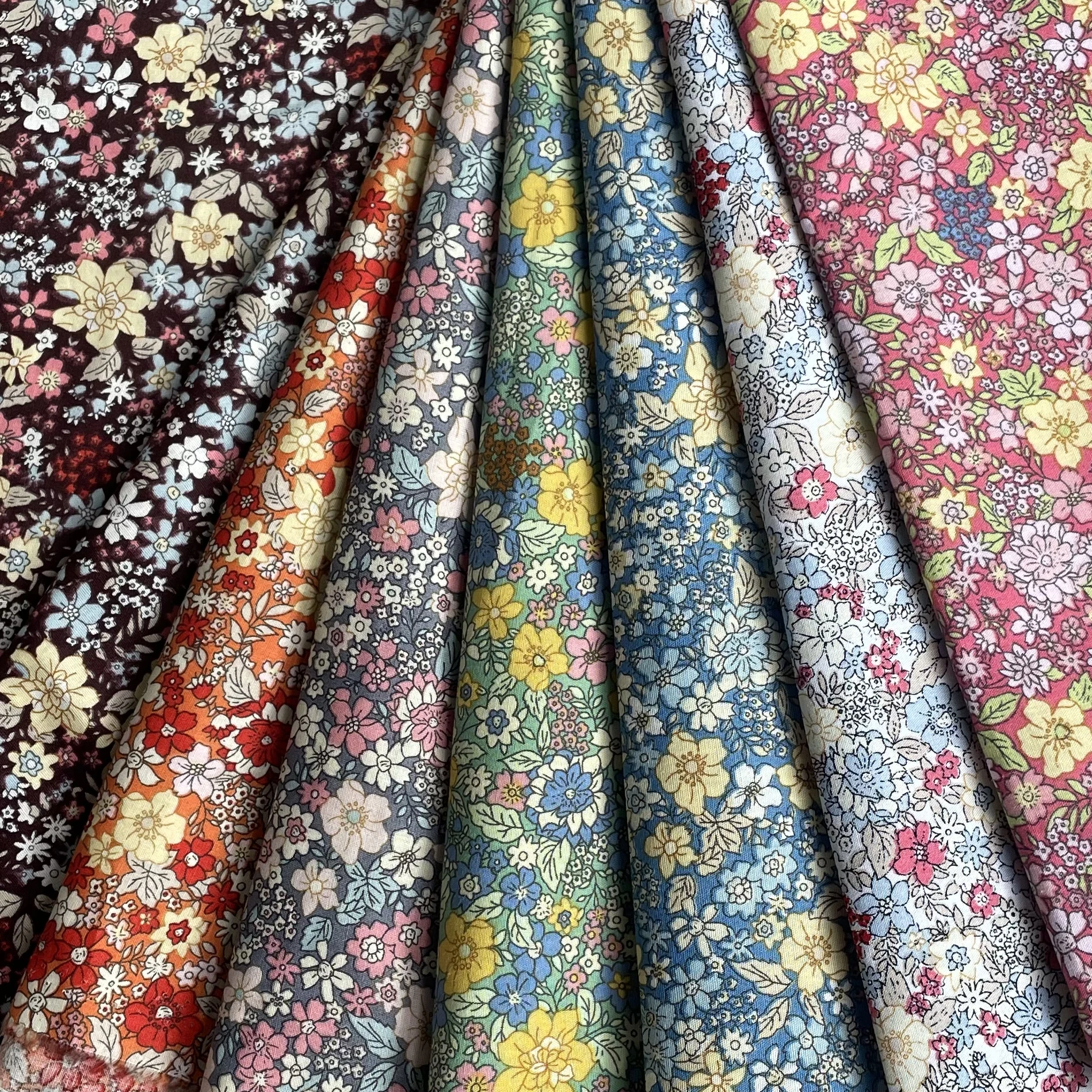 

145×50cm Capel Floral 100% Cotton 40S Original Design Fabric Digital Printing for Sewing Cloth Dresses Skirt Kids Designer Tela