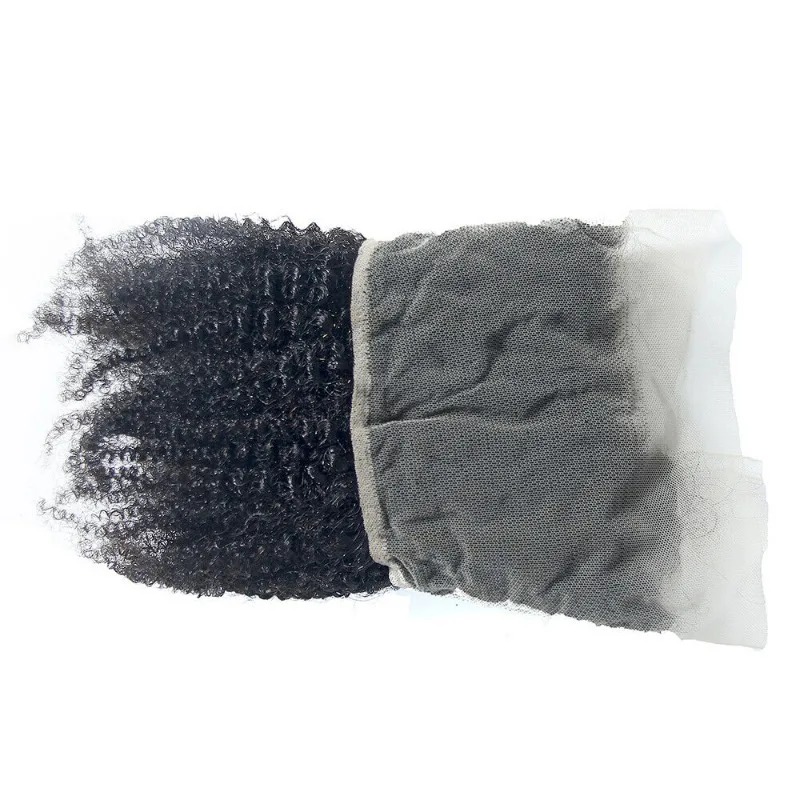 Afro Kinky Curly 13x4 Lace Frontal Human Hair Transparent Lace Frontal Brazilian Virgin Hair High Quality Soft and Silky