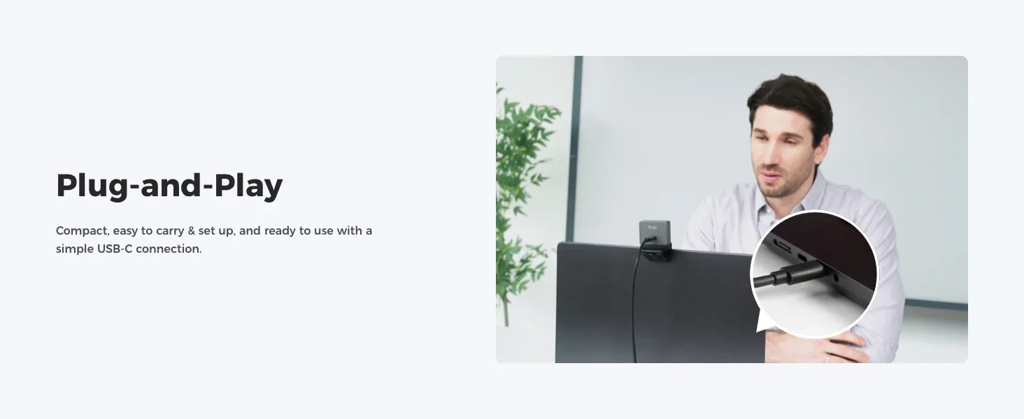 OBSBOT Meet 2 Webcam 4K AI Framing & Auto Tracking, 1/2" Sensor, 60FPS, Auto Foc