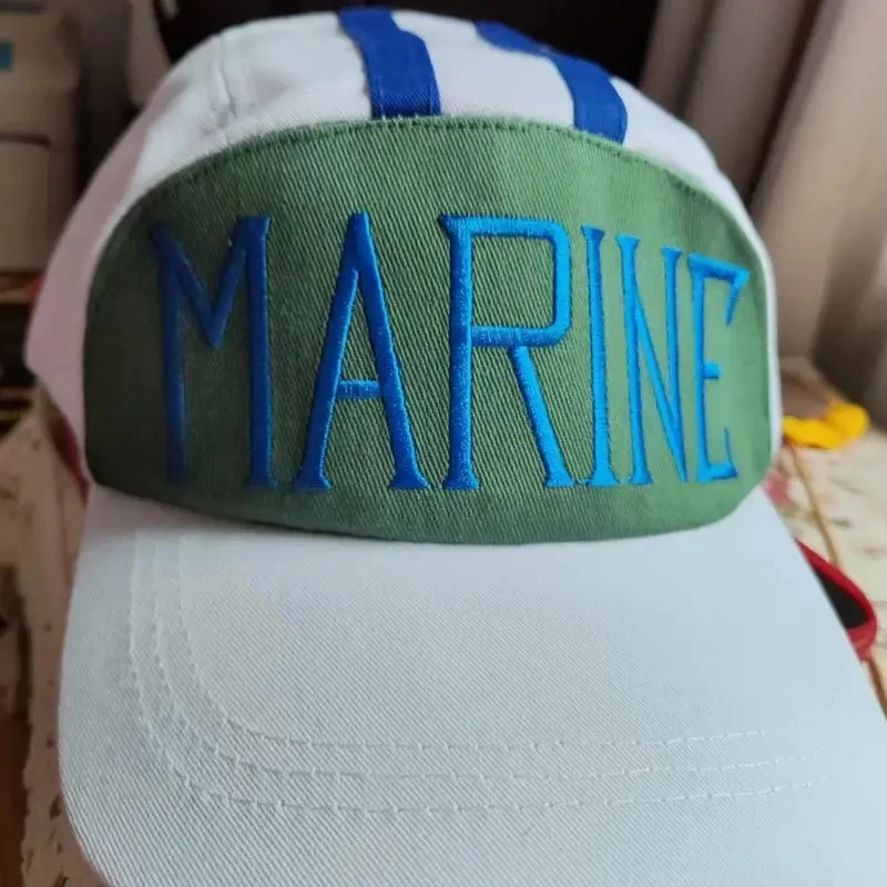Anime Cosplay Hat Navy MARINE Words White Red Dog Cap cosplay hats
