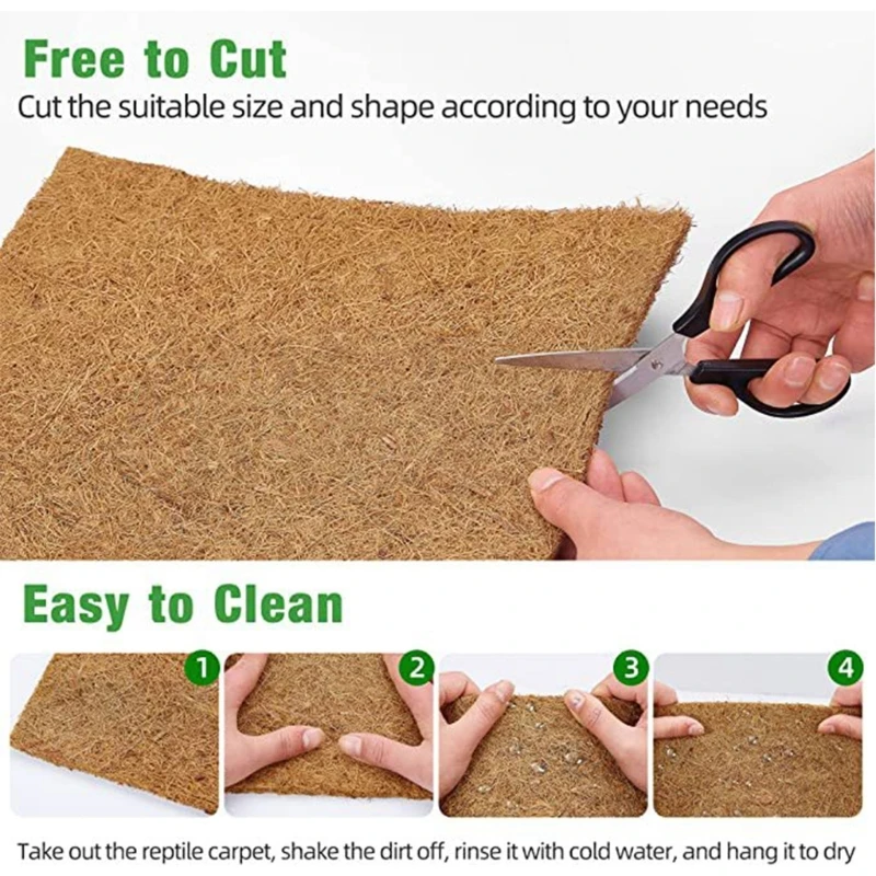 Washable Nesting Pads Natural Fiber Mat Chicken Nesting Boxes Bedding Reusable