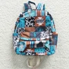Wholesale Baby Kids Howdy Backpack Daypack Toddler Western Cactus Striped Outdoor Portable Children School Cow Print Bag 2