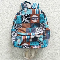 Wholesale Baby Kids Howdy Backpack Daypack Toddler Western Cactus Striped Outdoor Portable Children School Cow Print Bag 2