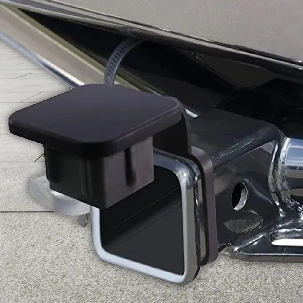 Tow Plug Tube Cap Protector Waterproof Trailer Hitch Cover Universal Dustproof 2 Inch Receiver Auto Square Plug Tow Hook Cover