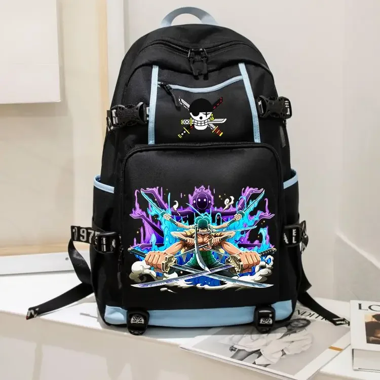 

One Piece Thief King Schoolbag Male Sauron Luffy Backpack Trend Junior High School Student Backpack Fashion Accessories