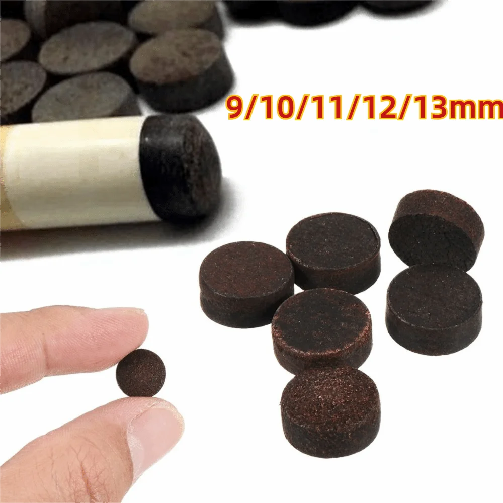 소가죽 당구 큐팁 미끄럼 방지 9/10/11/12/13mm 당구 큐팁 내마모성 고탄성 ..