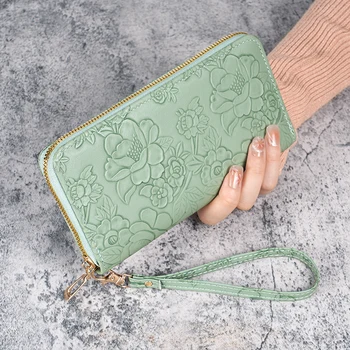 2024 new wallet female long Korean fashion hand-held coin purse zipper multifunctional ladies mobile phone bag 1