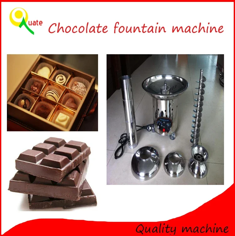 Fashion Double Towers Chocolate Fountain Machine / Five Layers Commercial Fountain