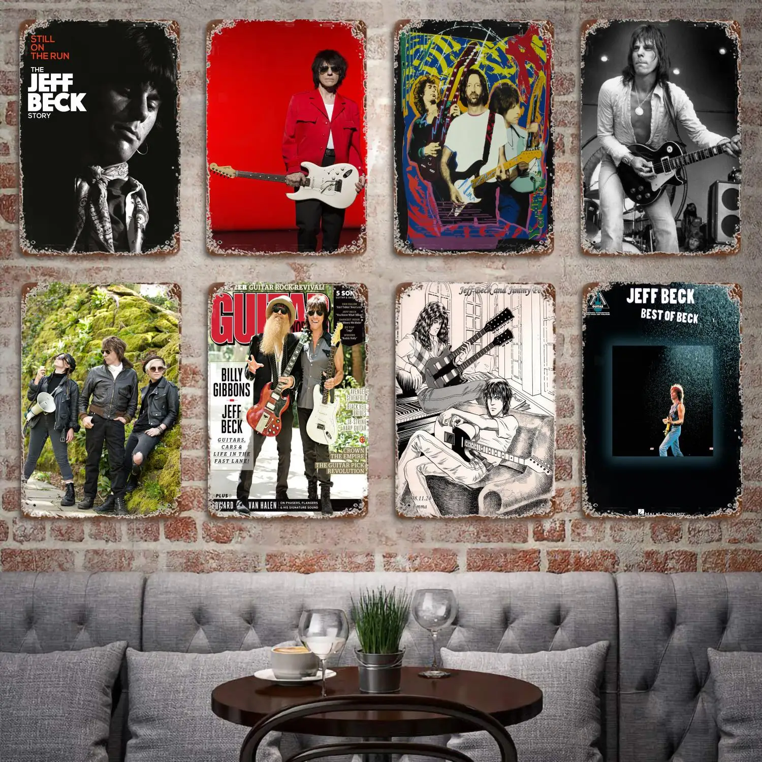 

Jeff Beck Singer metal Decor Poster Vintage Tin Sign Metal Sign Decorative Plaque for Pub Bar Man Cave Club Wall Decoration