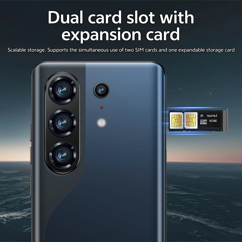 K-Touch C26 Ultra Mobile Phones Smartphone Android 15 Cell Phone 5G Dual Sim 7.3 HD 22GB 2TB 8000mAh Face Unlock 16+48MP Camera Global Version Cellphones For Men Women