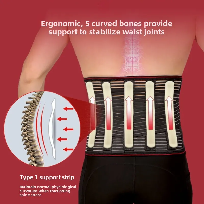 Back Braces for Lower Back Pain Relief with 5 Stays Breathable Back Support Belt for Men/Women Anti-skid Lumbar Support Belt
