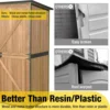 Outdoor Storage Shed Upgraded with Strong Metal Frame Garden Tool Shed Storage House Cabinet with Adjustable Shelfs 4
