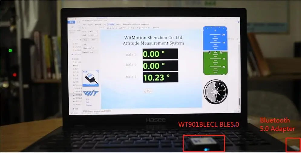 WitMotion Bluetooth BLE 5.0 Low-consumption 50m WT901BLECL 9 Axis Sensor Angle + Acceleration Gyro + Magnetometer For PC/Android
