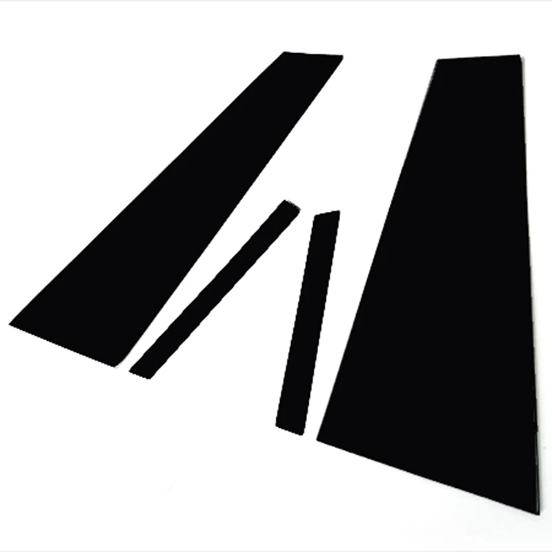 광택 블랙 기둥 포스트 윈도우 문짝 사이드 트림 커버 데칼 스티커, 메르세데스 벤츠 CLS 클래스 2012 2013 2014 2015 2016 적합, 4 개