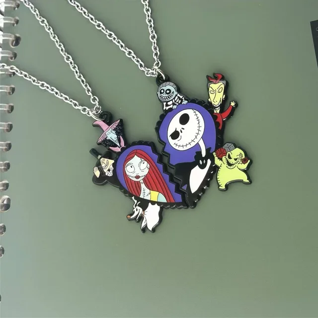 100 Languages Jack And Sally Couple Necklace Disney The Nightmare