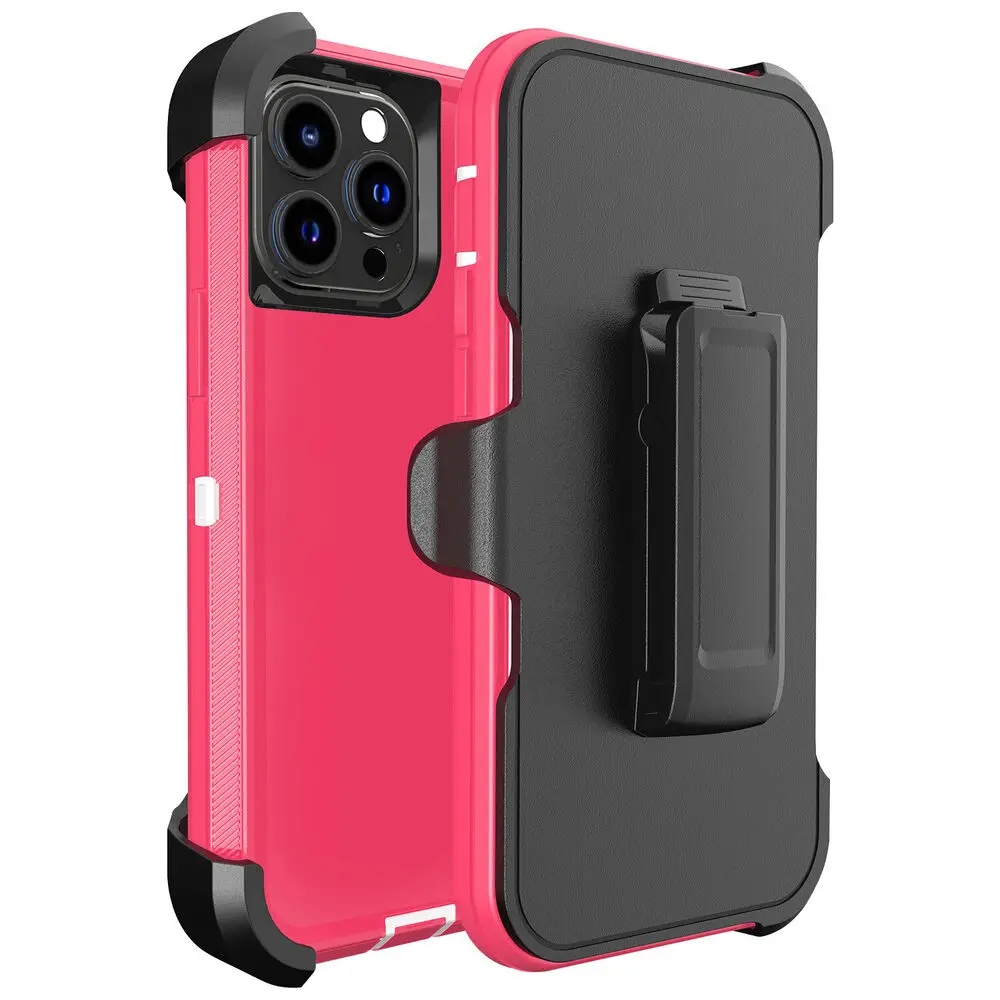 Hybrid Impact Shockproof Protective Armor Case with Belt Clip Holster