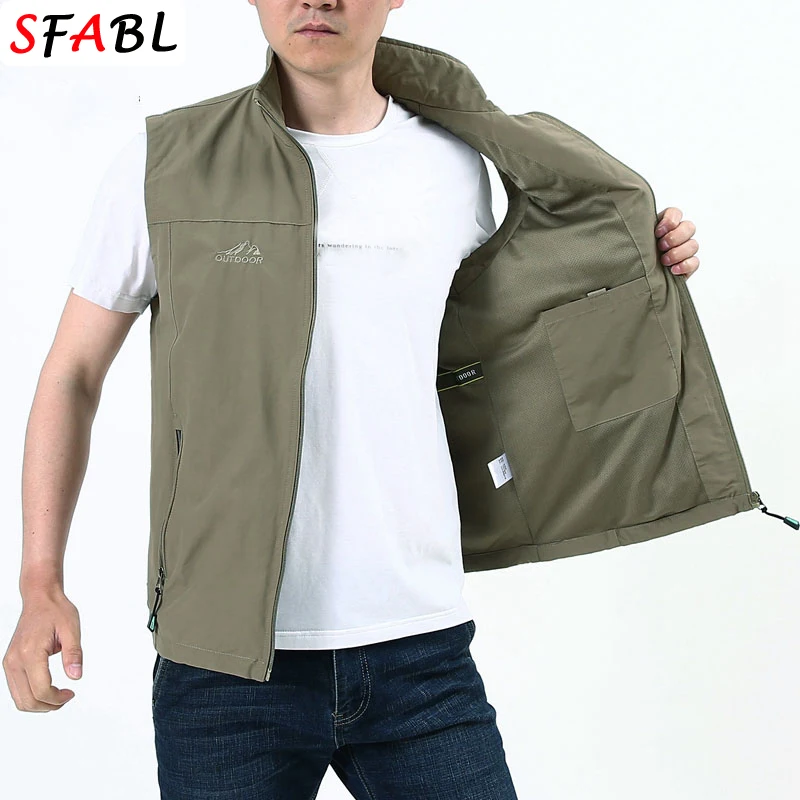 WaterproofMensSummerVestSleevelessjacketBreathableQuickDry