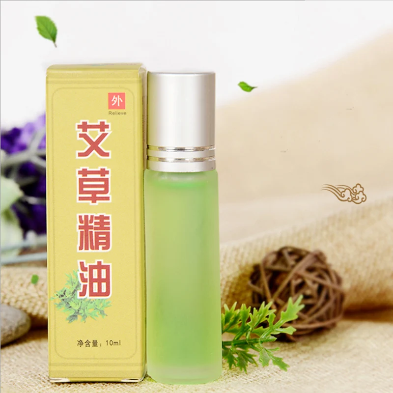 10ml Wormwood Scraping Essential Oil Mugwort Pure Nature Moxibustion Oils Meridian Massage Cupping Moxa Accessories Health Care