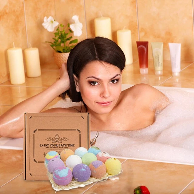 Bombe de douche aromathérapie, coffret cadeau pour femmes, 12