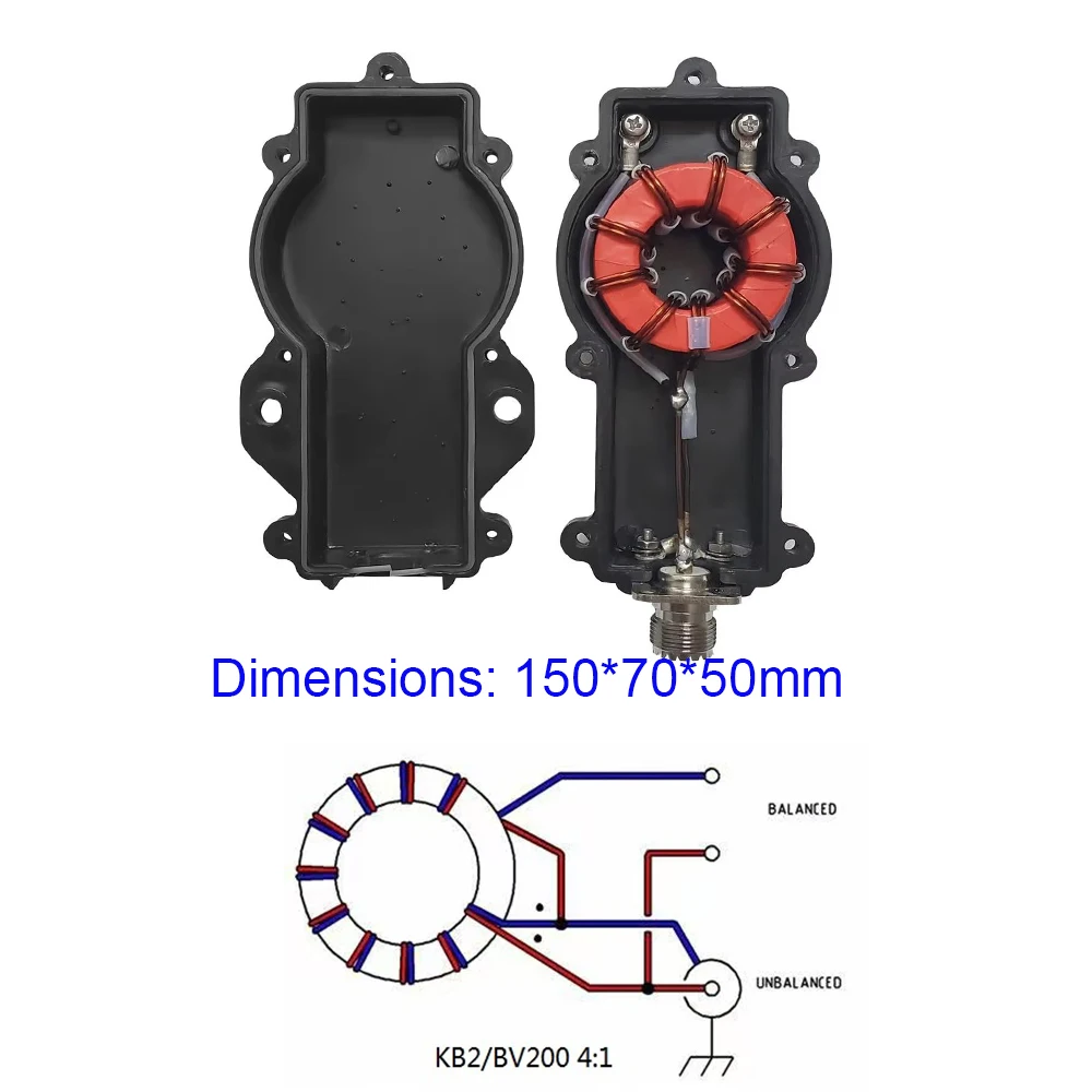 KB2 1.6-30Mhz 1:4 Voltage UNUN Balun 1000 watts PEP