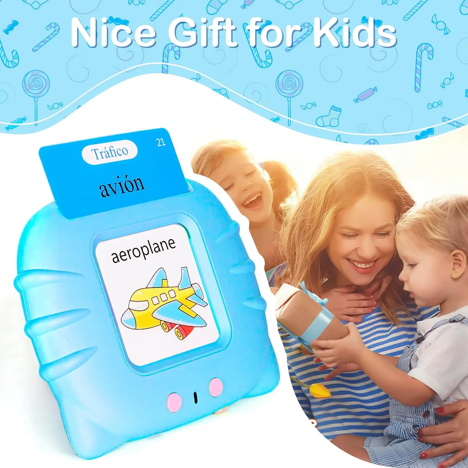 510 Spanish Flash Cards for Kids 3+Years Pocket Speech for Toddlers Montessori Toys Christmas birthday learning gift travel toy