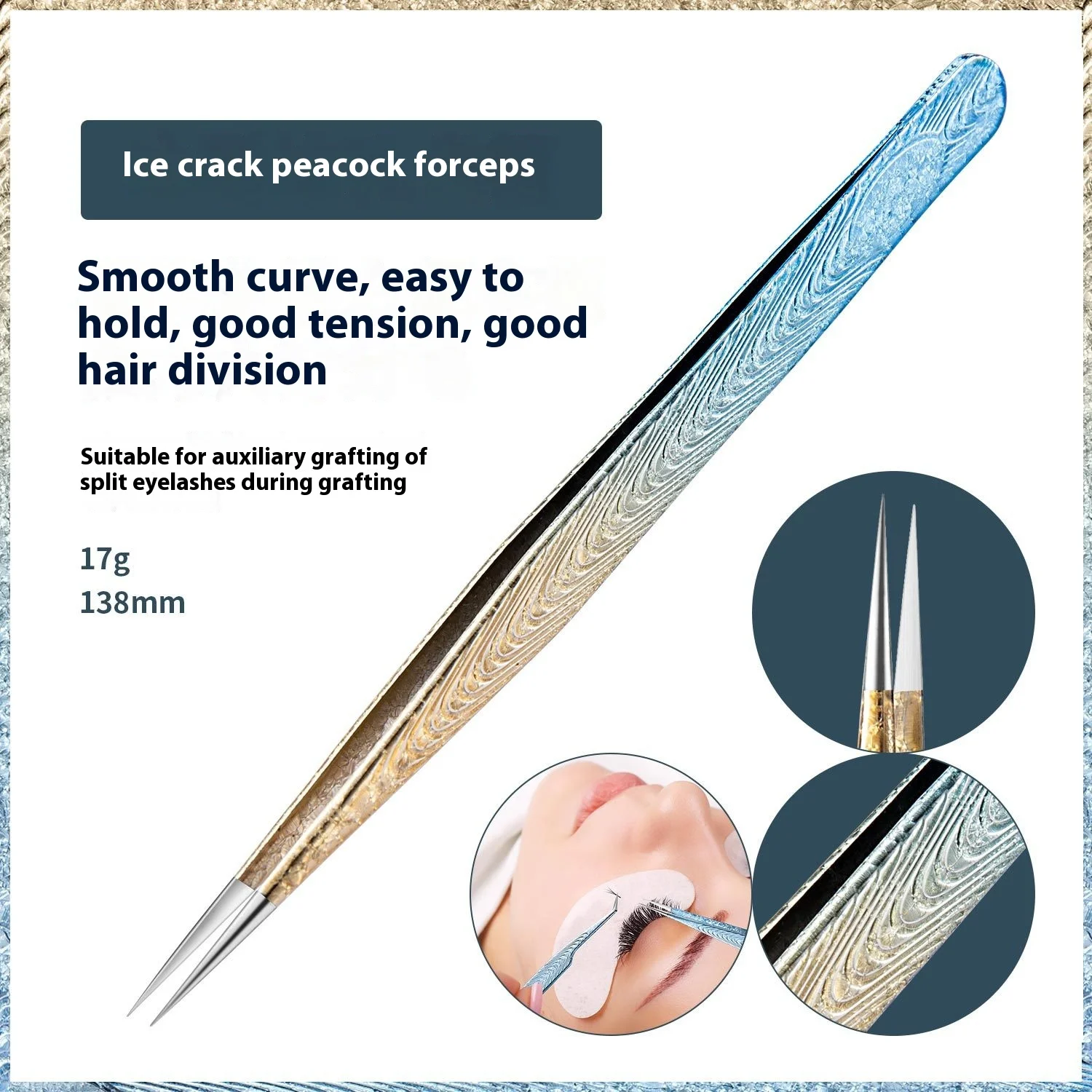Isunley Stainless Steel Professional Eyelash Extension Tweezers Set Lash Tweezersfor Volume Isolation and Classic Lashes 6
