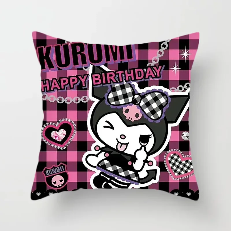 

Sanrio Kawaii Kuromi Cushion Anime Cute Household Living Room Cartoon Girly Exquisite Soft Comfortable Sofa Bedside Waist Pillow