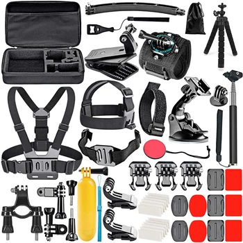 Kit di accessori per Action cam 50 in 1 per GoPro Hero 11/10/9/8/7/6/5/4 GoPro Max Fusion Insta360 AKASO DJI Osmo Action Camera