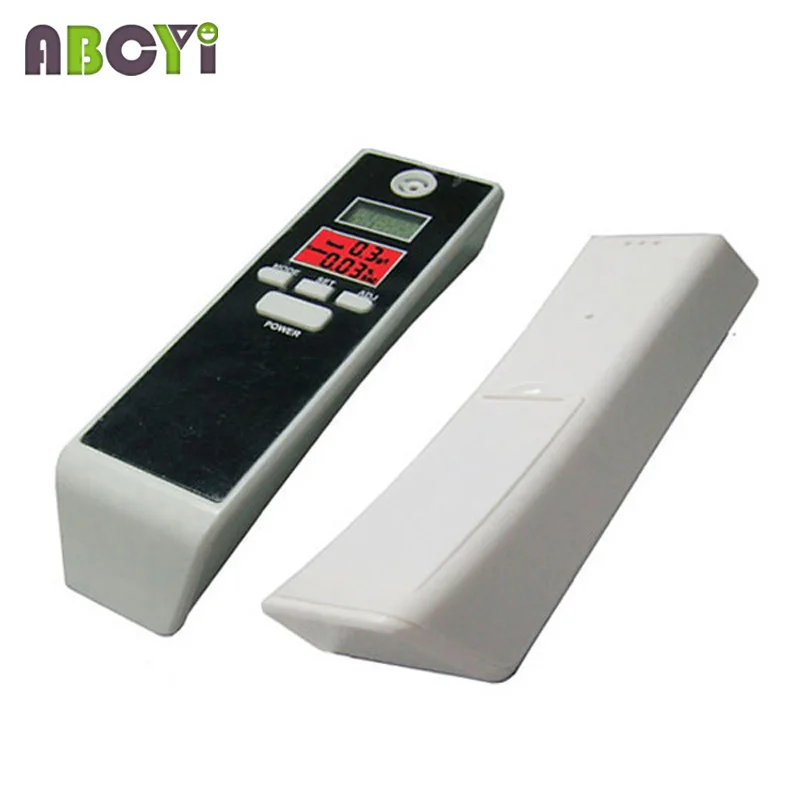 Dual LCD Screen Red Backlight Display Portable Alcohol Tester Breathalyzer Alcohol Analyzer with Clock and Temperature Display