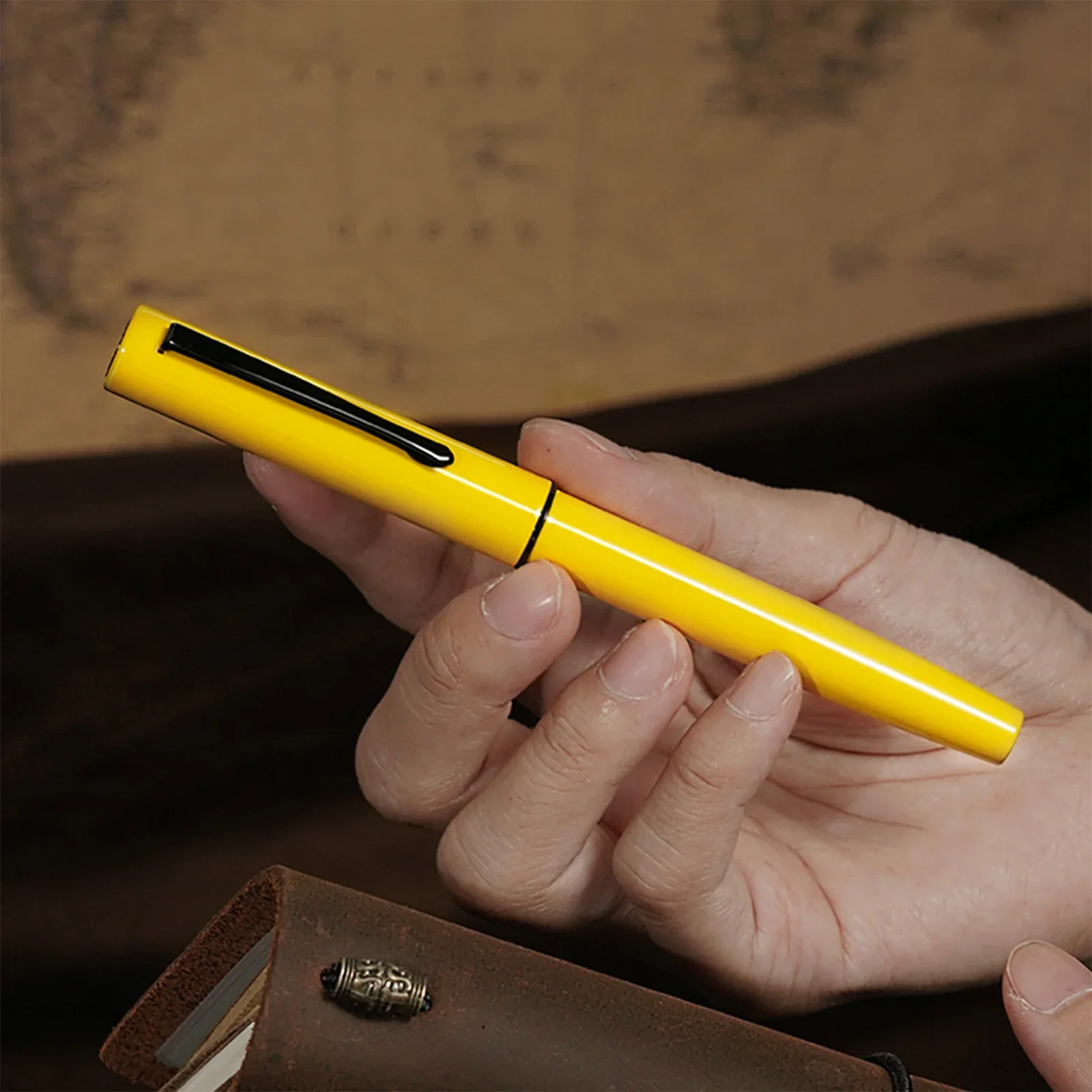 New Hongdian C1 Exquisite Explorer Simple Classic Retro Fountain Pen EF/F Hooded Nib School Office Supplies Writing Gift Pens 4