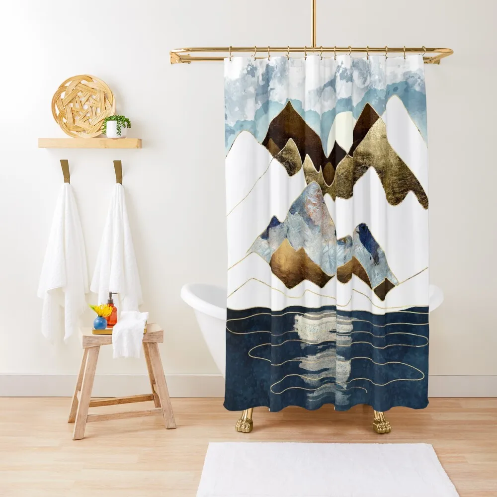 

Minimal Abstract Mountains Shower Curtain Luxury Bathroom Funny Shower Bathroom And Shower Products For Bathroom Curtain