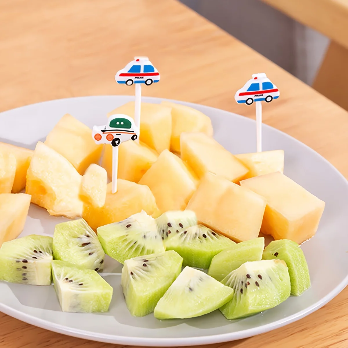 6pcs set Food Picks Cartoon Design for Toddler Children