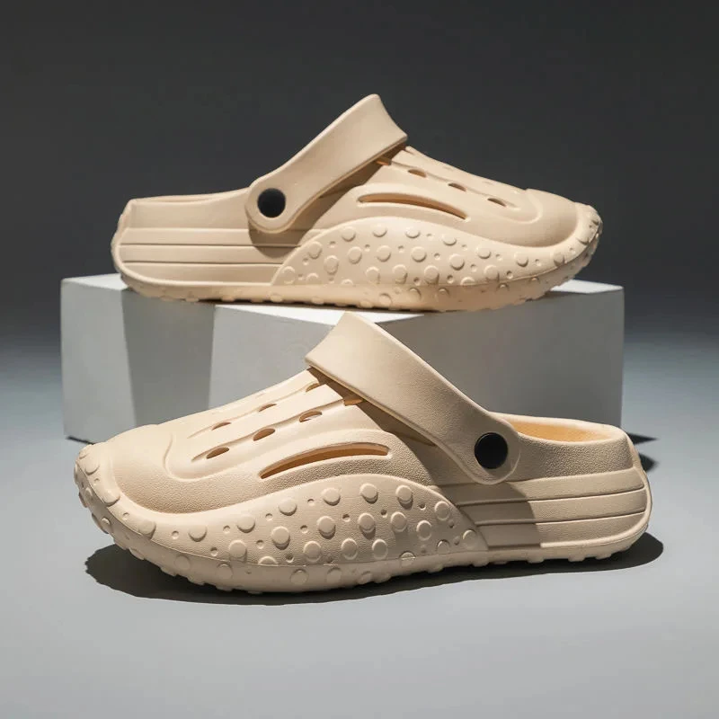 Summer Men Clogs Slippers Unisex Eva Breathable Hollow Hole Shoes Men Fashion Sneaker Sandals Lightweight Beach Slides