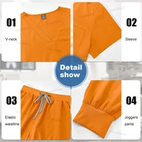 Vêtements médicaux pour femmes, ensembles de jogging, pantalons d'allaitement, robe chirurgicale, uniformes médicaux de haute qualité, uniforme de beauté en gros 6