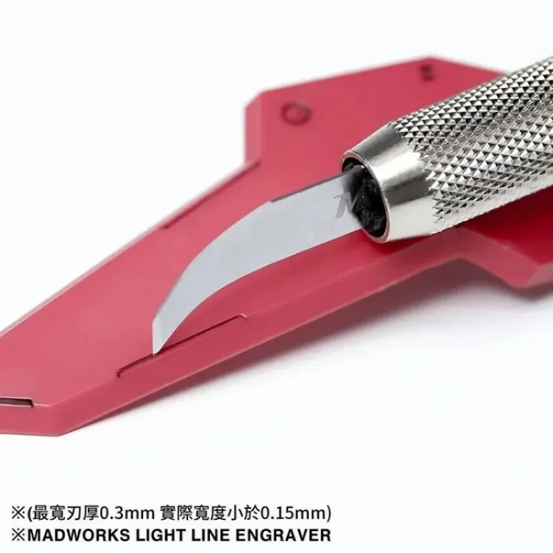 MADWORKS 라이트 라인 조각칼 MAD-35003 0.3mm 군사 모델 제작 도구 모델 빌딩 도구 취미 DIY 핸들 없음