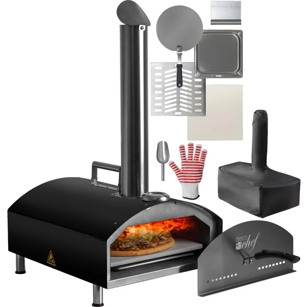 

Outdoor Pizza Oven With 2-in-1 Pizza and Grill Oven Functionality Original Cutter Scoop Dough Scraper Paddle Shovel Pizzero Kit