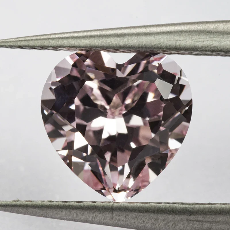 Lab Grown Sapphire Sakura Pink Color Heart Shape for Charms Jewelry Making DIY Ring Necklace Earrings Materials Certificate