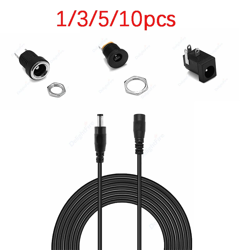 12V3A55mm21mmPlugSocketDCConnectors24V12VDCPowerSocket