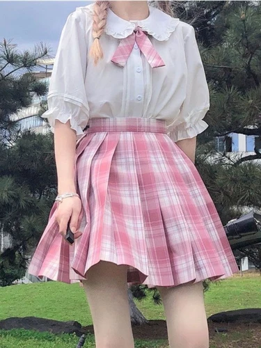 HOUZHOU-귀여운 화이트 셔츠, 피터팬 칼라 프레피 스타일 블라우스, 여성 스위트 프릴 반팔 상의, 여름 2022 패션 3