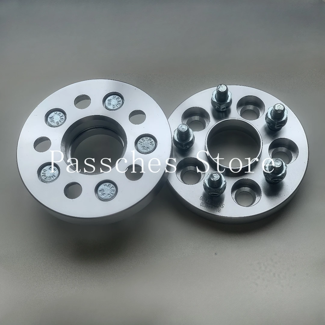 2개 ET 와이드 휠 어댑터 PCD 5x100 CB 57.1mm 러그 스터드 M12x1.5 두께 15/20/25/32/38/44mm