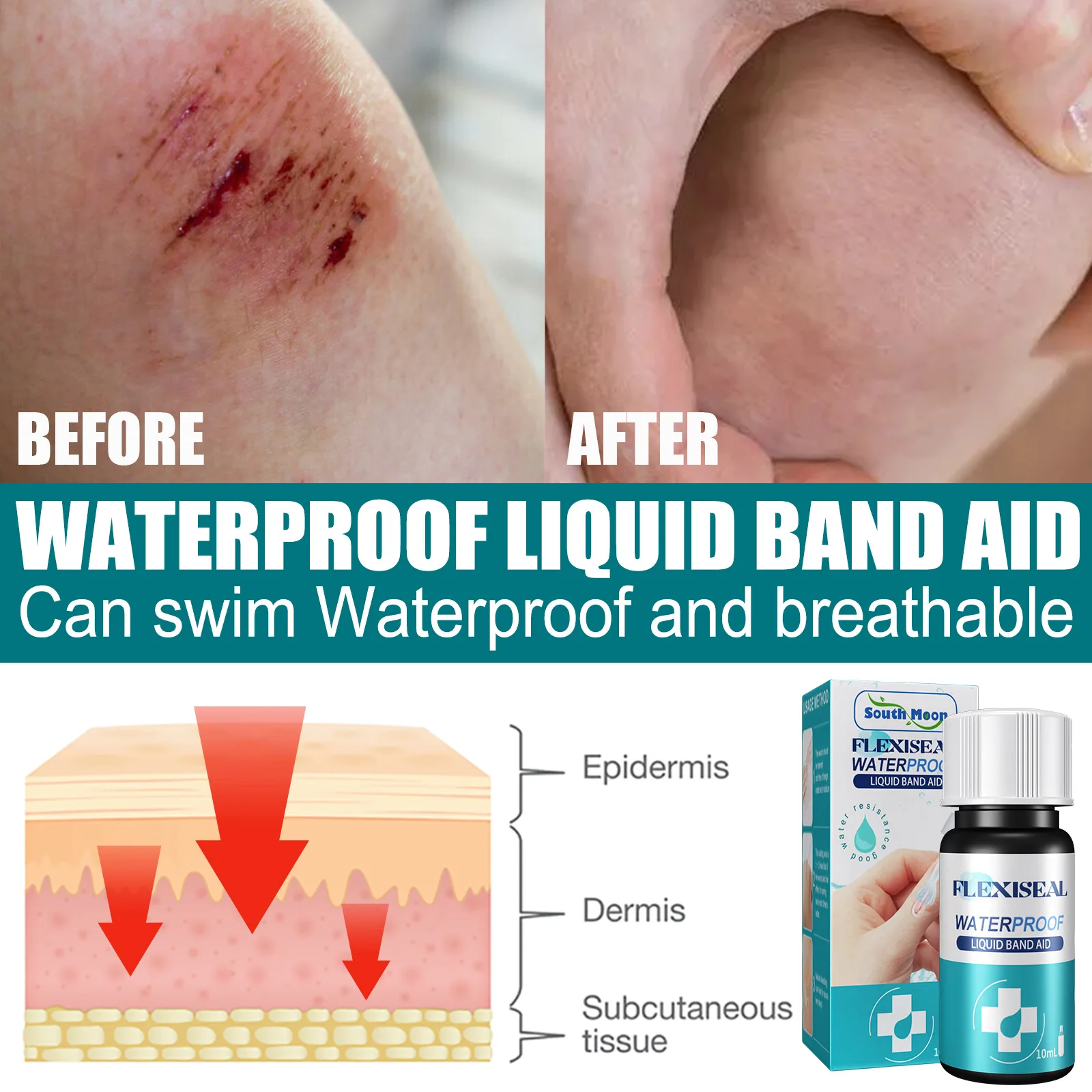 10ml Waterproof First Aid Liquid Bandage for Wounds Healing Gel Patch Hemostasis Plaster Personal Health Care