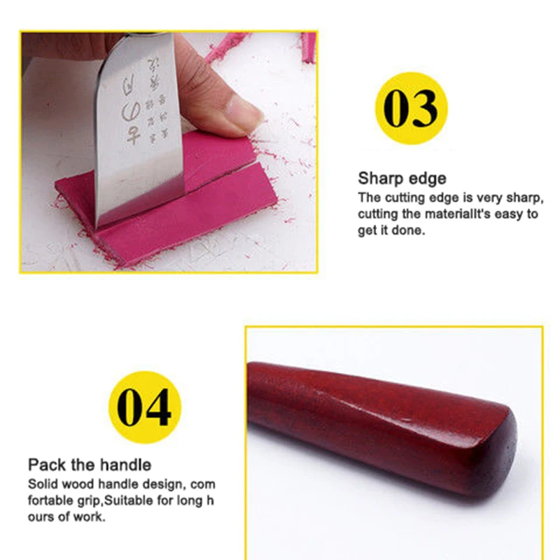 DIY Handmade Leather Tools Guyue Leather Cutting Knife Cutting Knife Shoe Repair Spatula Tool wood carving tools