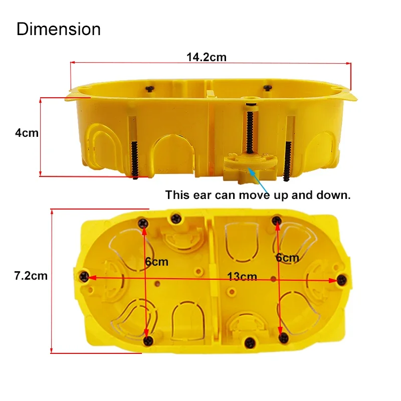 EU 86 DryWall Box For Gypsum Board Drywall Plasterboad and Concrete Wall EU Switch Socket Cassette Electric Box Case