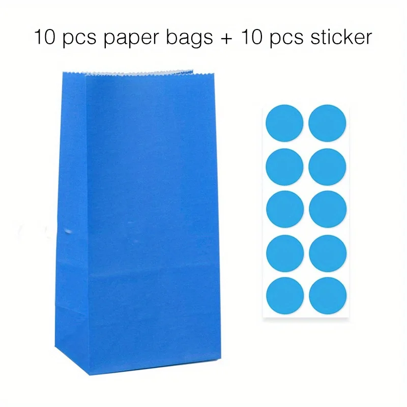 Vibrant Assorted Stand-Up Favor Bags with Stickers - Ideal