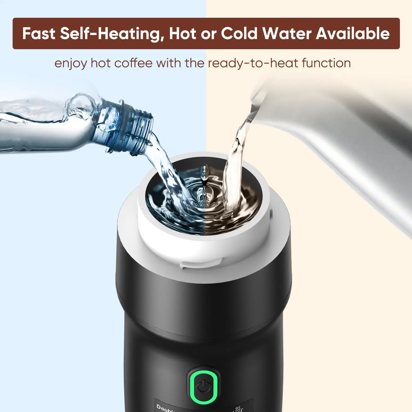 Portable Electric Espresso Machine, Car Self-Heating Coffee Maker with USB-DC, Travel Coffee Machine for Camping - Image 3