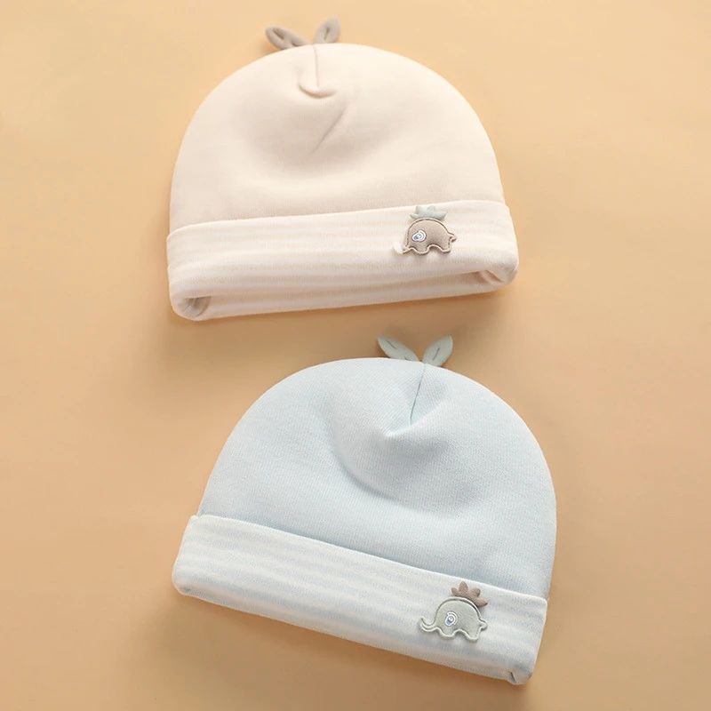 

0-3 Months Baby Hats Newborn Beanie Winter Warm Thicker Cotton Soft Elastic Baby Cap for Girls Boys Infant Bonnet Accessories