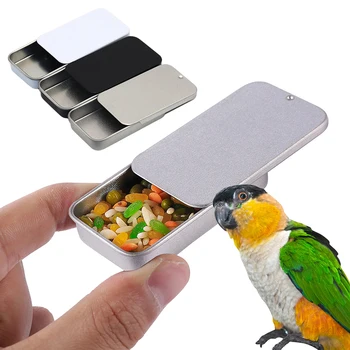 Bird Training Food Jar Parrot Hand-held Feeder Mini Feeding Box