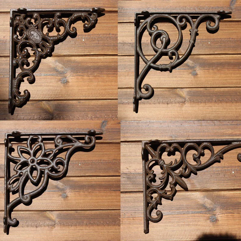 

Retro Fretwork Iron Wall Panels Right Angle Support Bracket Kitchen Cast Iron Shelf Bracket